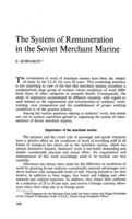 The system of remuneration in the soviet merchant marine