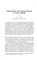 Trade unions and young workers in Great Britain
