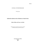 Industrial relations in the oil industry in South Africa