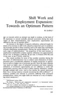 Shift work and employment expansion: towards an optimum pattern