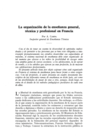 La organización de la enseñanza general, técnica y profesional en Francia