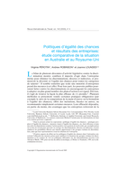 Politiques d'égalité des chances et résultats des entreprises: étude comparative de la situation en Australie et au Royaume-Uni