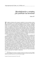 Mundialización y empleo: ¿se justifican los temores?