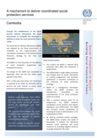 Cambodia: a mechanism to deliver coordinated social protection services
