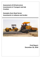 Assessment of infrastructure investments in transport and job creation: examples from road sector investments in Lebanon and Jordan