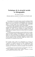 Technique de la sécurité sociale et démographie