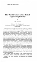 The war structure of the British engineering industry