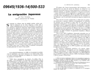 La emigración Japonesa