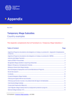 Temporary wage subsidies: country examples