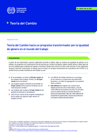 Teoría del cambio hacia un programa transformador por la igualdad de género en el mundo del trabajo