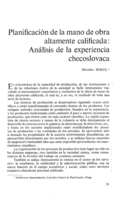 Planificación de la mano de obra altamente calificada: análisis de la experiencia checoslovaca