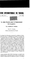 Le plan Keynes pour le financement de Ia guerre: ses incidences sociales