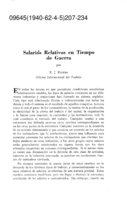 Salarios relativos en tiempo de guerra