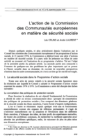 L'action de la commission des communautés européennes en matière de sécurité sociale