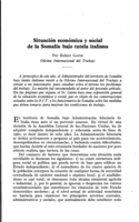 Situación económica y social de la Somalia bajo tutela italiana