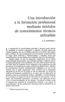Una introducción a la formacion profesional mediante módulos de conocimientos técnicos utilizables