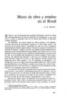 Mano de obra y empleo en el Brasil