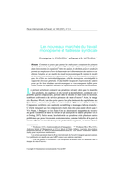 Les nouveaux marchés du travail: monopsone et faiblesse syndicale