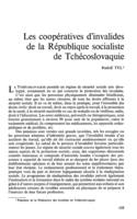 Les coopératives d'invalides de la République socialiste de Tchécoslovaquie