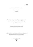 Recent issues regarding collective bargaining and conditions of work in the chemical industry