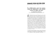 La colaboración entre las instituciones de colocación y las instituciones de seguro de paro