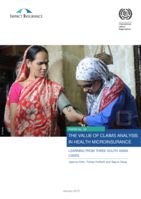 The value of claims analysis in health microinsurance: learning from three South Asian cases