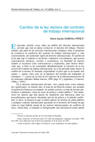 Cambio de la ley rectora del contrato de trabajo internacional