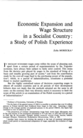 Economic expansion and wage structure in a socialist country: a study of Polish experience
