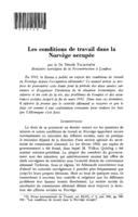 Les conditions de travail dans la Norvège occupée