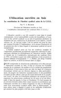 L'éducation ouvrière en Asie: la contribution de l'institut syndical Asien de la C.I.S.L