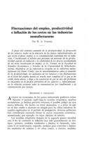 Fluctuaciones del empleo, productividad e inflación de los costos en las industrias manufactureras