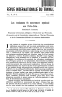 Les tendances du mouvement syndical aux Etats-Unis