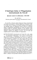 L'Amérique latine et l'Organisation internationale du Travail: quarante années de collaboration : 1919-1959