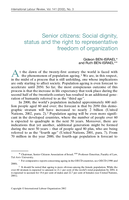 Senior citizens: social dignity, status and the right to representative freedom of organization