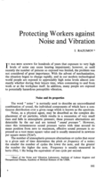 Protecting workers against noise and vibration