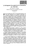 Le développement des coopératives de consommation aux Etats-Unis