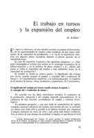 El trabajo en turnos y la expansión del empleo