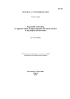 Responsible contracting: an approach aimed at improving social and labour practices in the property services sector