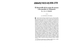 El desarrollo de la acción de socorro a los parados en Alemania: [II]