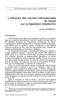 L'influence des normes internationales du travail sur la législation brésilienne
