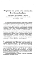 Programas de ayuda a la construcción de viviendas familiares