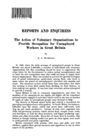 The action of voluntary organisations to provide occupation for unemployed workers in Great Britain