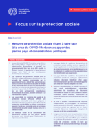 Mesures de protection sociale visant à faire face à la crise du COVID-19: réponses apportées par les pays et considérations politiques