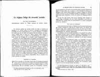 Le régime belge de sécurité sociale