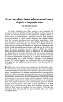 Structure des classes salariées en France depuis cinquante ans