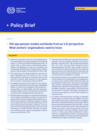 Old-age pension models worldwide from an ILO perspective: what workers’ organizations need to know