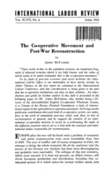 The co-operative movement and post-war reconstruction
