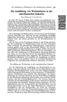 Foreman training in American industry