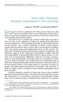 Good jobs, bad jobs: workers' evaluations in five countries