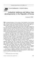 Industrial relations and labour law developments in the Republic of Korea